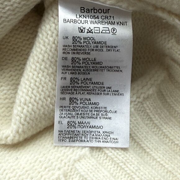 Barbour Coastal Collection Wool Blend Wareham Pullover Knit Sweater Sz 14 New - Picture 9 of 10